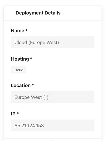 Deployment Details